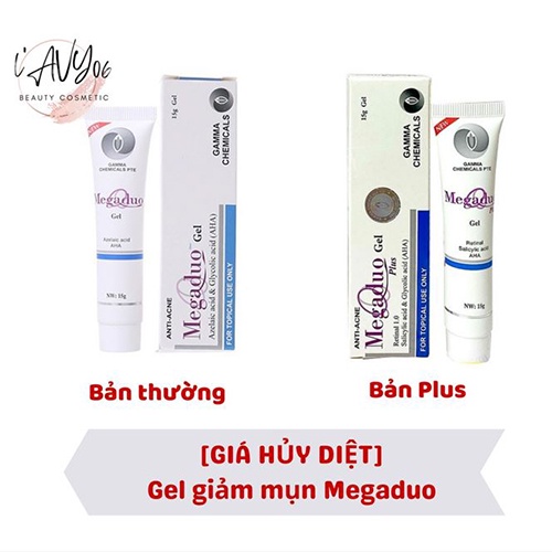 Megaduo Plus gel và bản Plus Giảm Mụn Ẩn và Hết Thâm