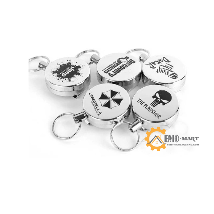 Móc khóa dây rút kim loại