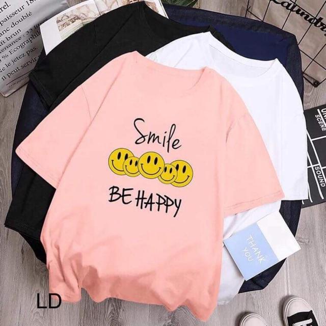 Áo phông Smile Be Happy mặt cười LDU0619