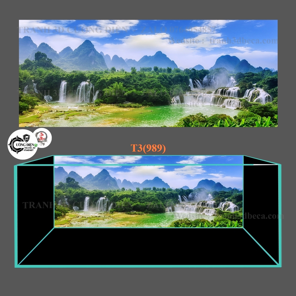 [Tặng Đồ Dán+Sticker] Tranh 3D dán bể cá cảnh hồ thuỷ sinh
