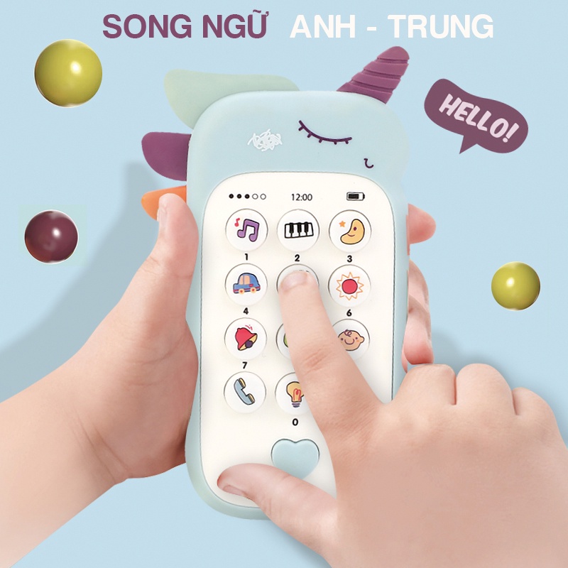 Đồ chơi cho bé điện thoại âm nhạc với các bài nhạc song ngữ DCGD09 KIDS GARDEN