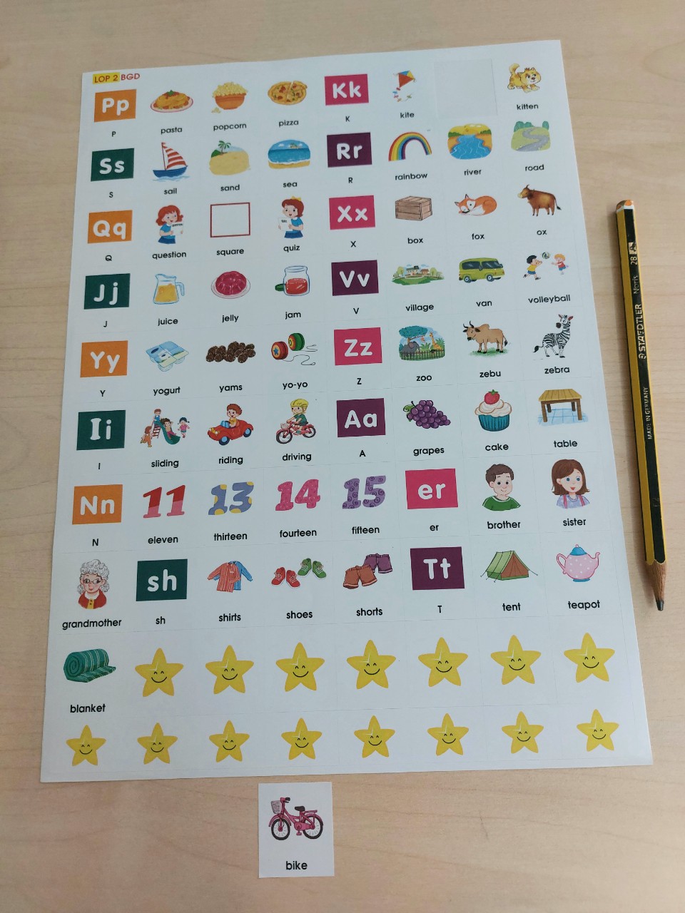 Sticker tiếng anh lớp 2 - BGD