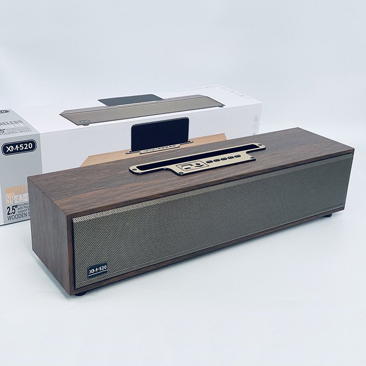 [HOT 2023]Loa Bluetooth XM-520, Âm Bass Mạnh Mẽ, Công Suất Lớn 20W, Thiết Kế Vỏ Gỗ Sang Trọng, Đa Dạng Kết Nối, Loa Không Dây, Loa Mini, Loa Máy Tính
