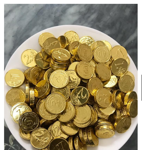 Chocolate Shaped Like a Round Gold Coin