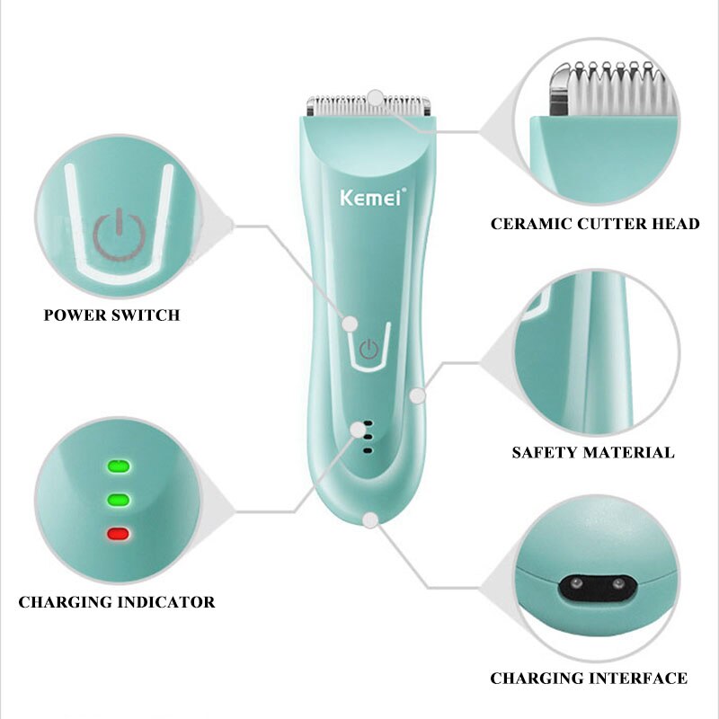 [HCM]Tông Đơ Cắt Tóc Cho Bé Chạy Cực Êm Kemei 811