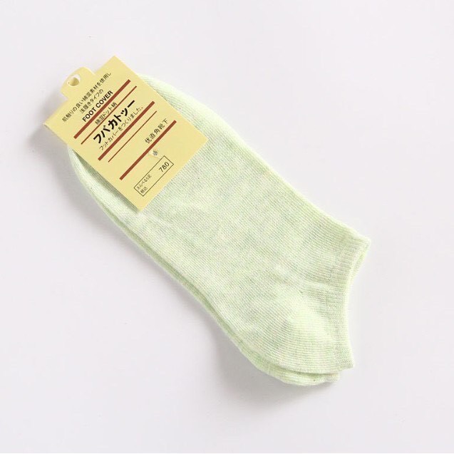 Vớ nữ trơn, tất nữ cotton trơn cổ ngắn basic kháng khuẩn