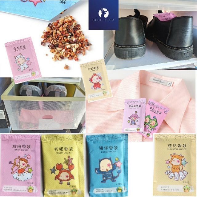 [HCM][SET 10 GÓI] Túi Thơm Mini 12 Cung Hoàng Đạo Chống Mốc Để Tủ Quần Áo Giày Dép