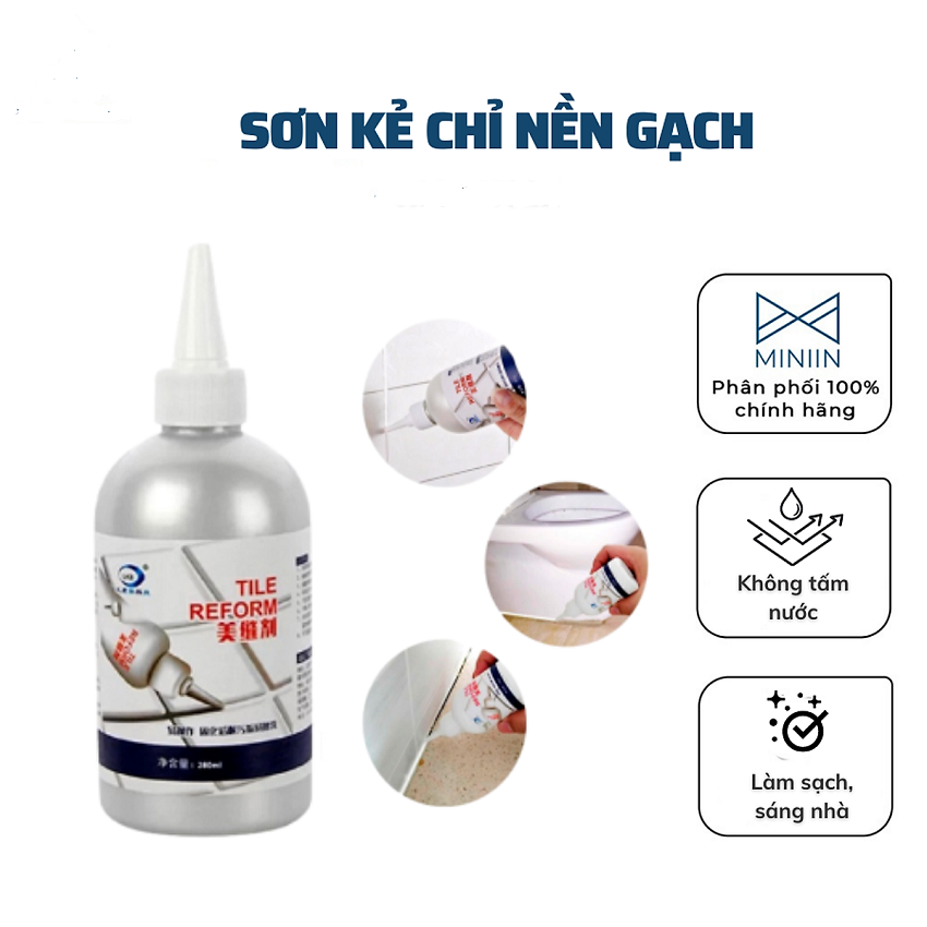 Lọ sơn kẻ chỉ gạch 280ml đa năng, sơn kẻ chỉ, sơn chỉ gạch nền nhà, sơn ron gạch