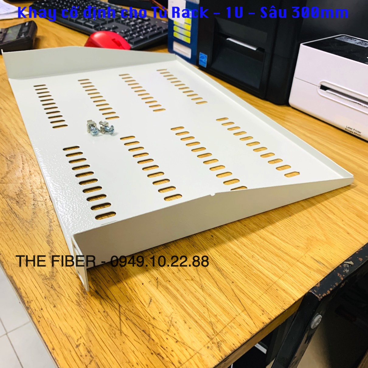 Khay cố định 1U cho tủ Rack - Sâu 300mm