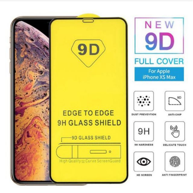 [HCM]Kính cường lực 9D dành cho IPHONE từ ip 6–11 Pro Max loại xịn full màn hình