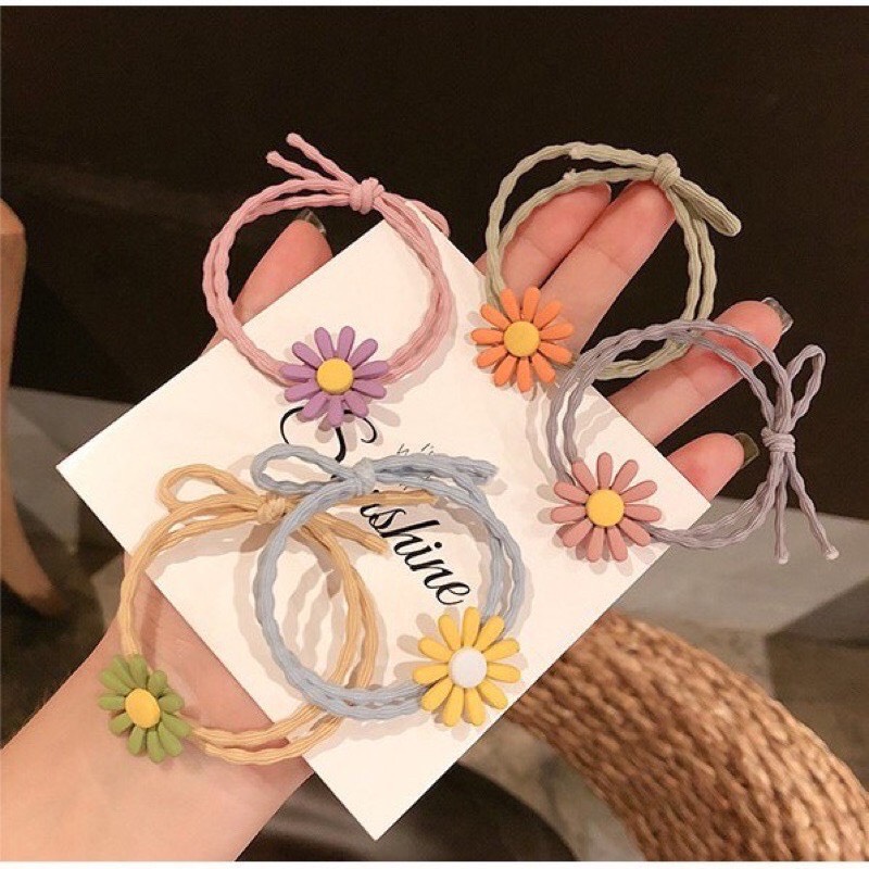 👙❣️ Dây buộc tóc hoa cúc đủ màu xinh BT01