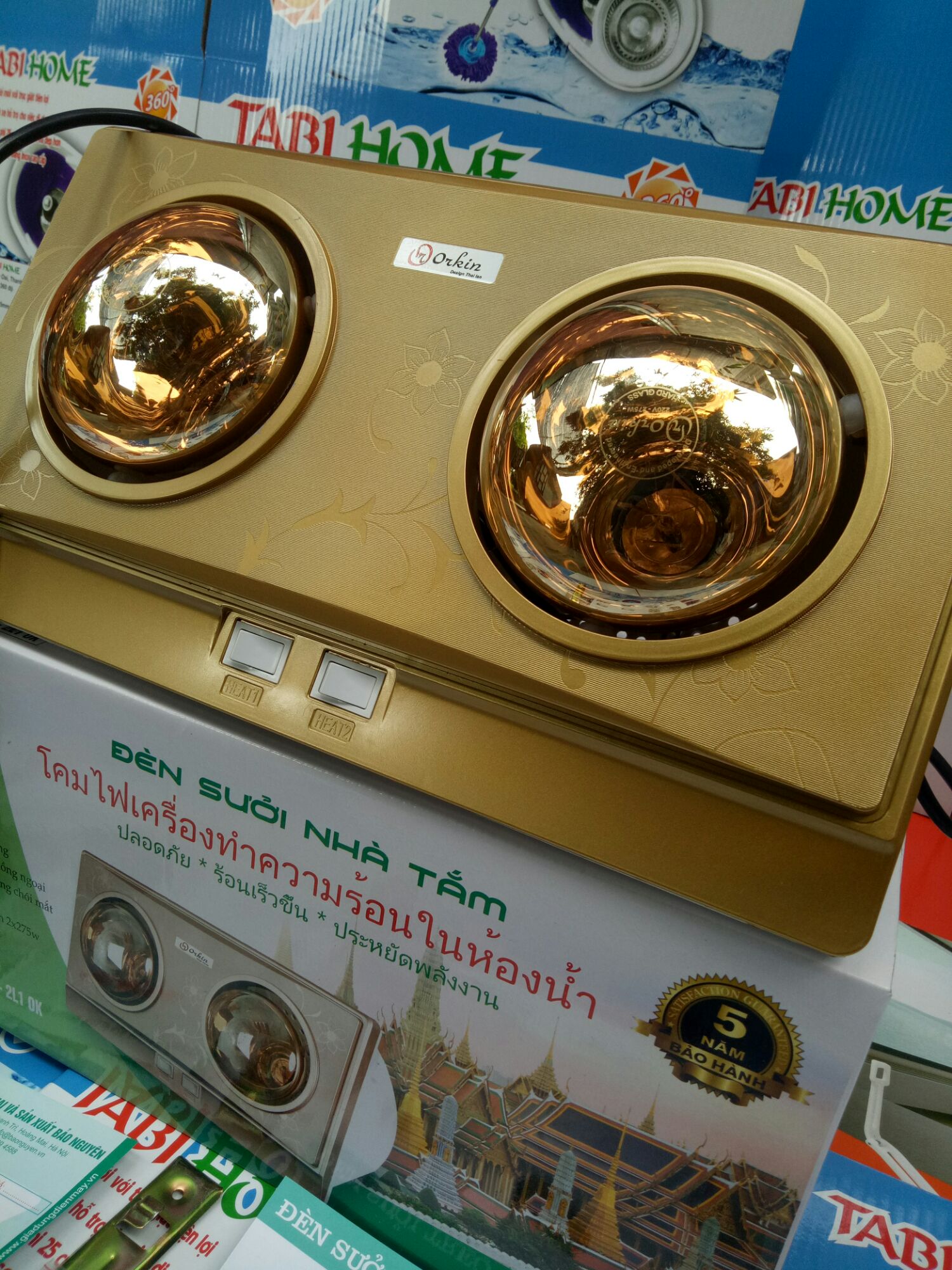 đèn sưởi nhà tắm Orkin 2 bóng