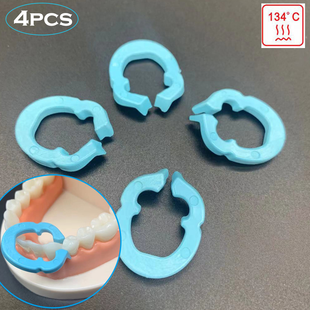 4 round plastic clip and Tooth Cup dedicated for Dental