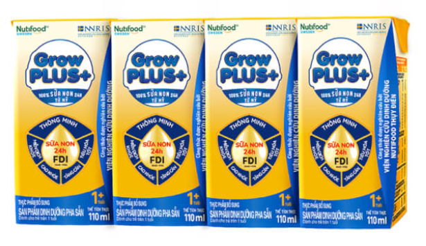 Sữa pha sẵn Nutifood growplus vàng - sữa non 110ml