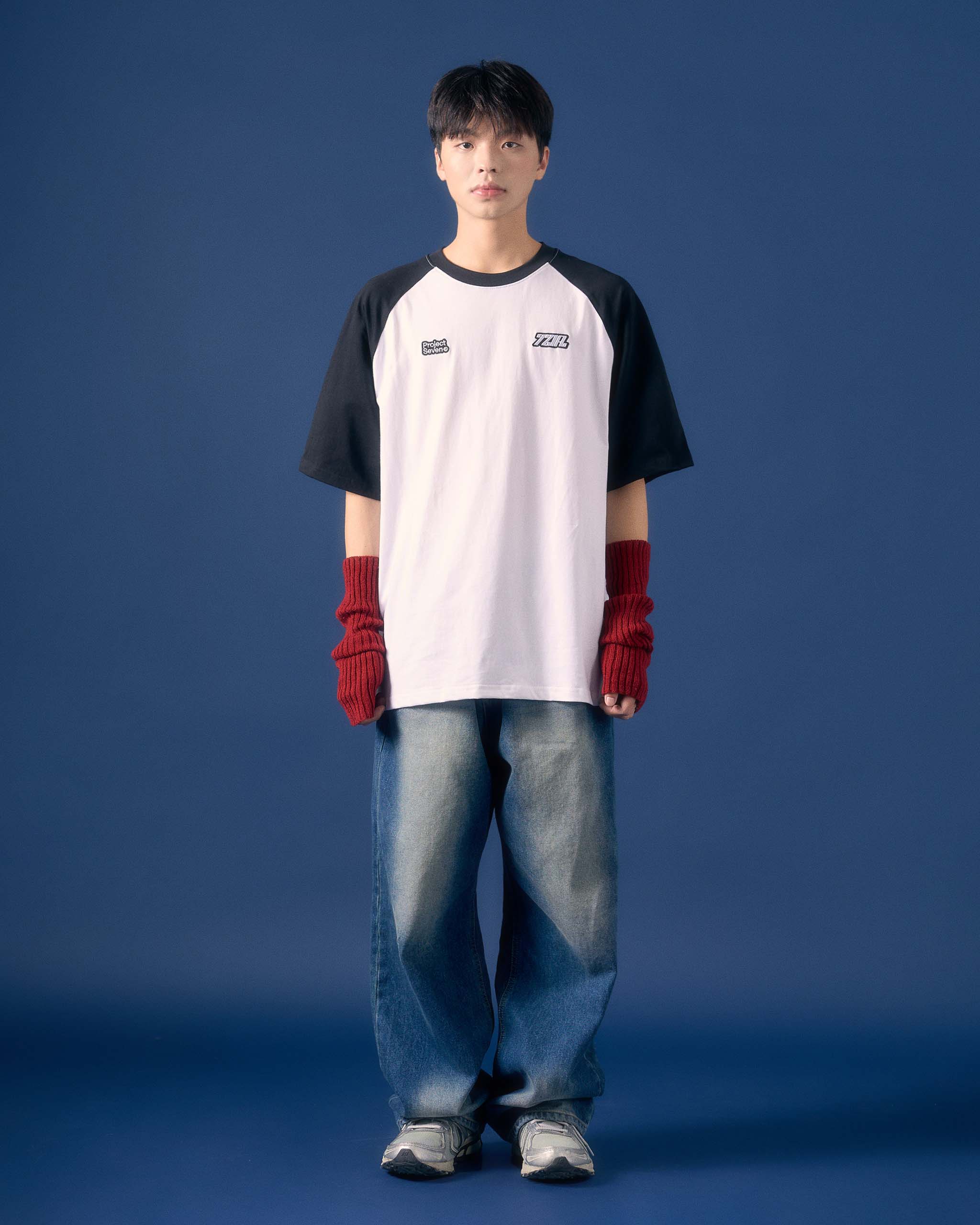 Áo thun 7ZIA form rộng tay raglan / ProjectSeven - 2 màu