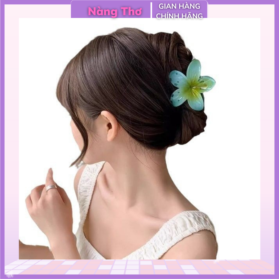 Kẹp Tóc Hoa Sứ Nhiều Màu Sắc Thời Trang Đi Biển Phong Cách Hàn Quốc