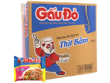 1 THÙNG MÌ GẤU ĐỎ THỊT BẰM 30 GÓI