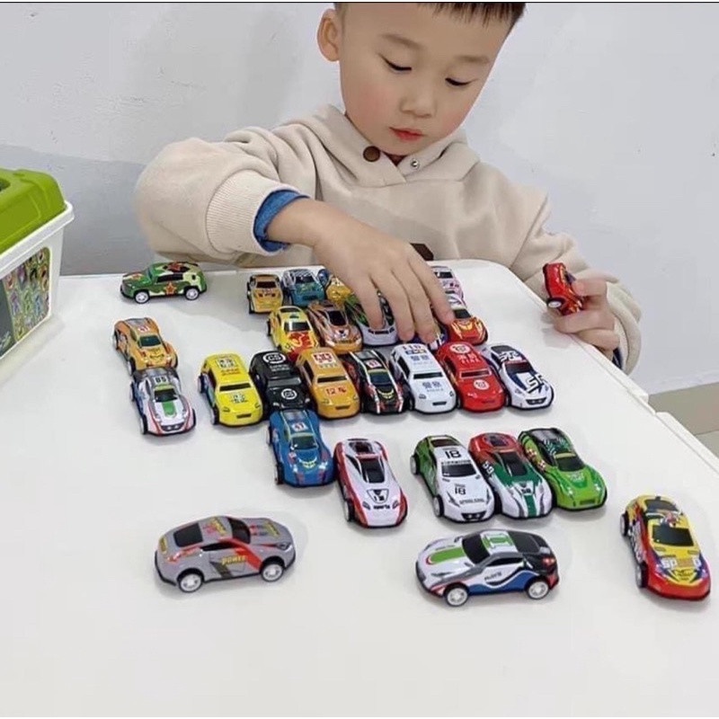 [SET 30 XE TẶNG KÈM THÙNG ]Ô TÔ ĐỒ CHƠI MINI KÈM HỘP CHO BÉ