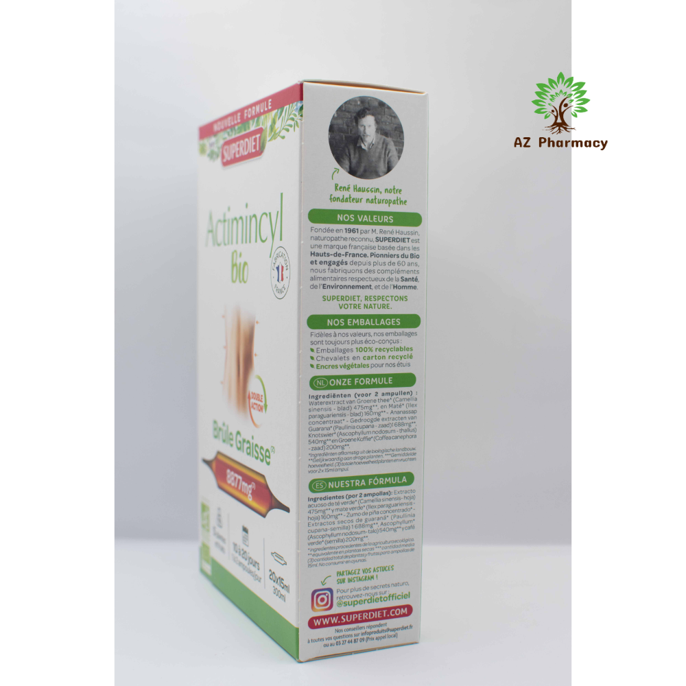 GIẢM CÂN SUPERDIET ACTIMINCYL BIO PHÁP, 20 ỐNG