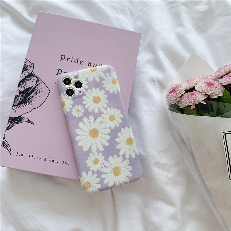 [HCM]Ốp iPhone Hoa Cúc Tím iPhone 7Plus/8Plus/X/Xs Max/11/11 Pro Max - ốp iphone