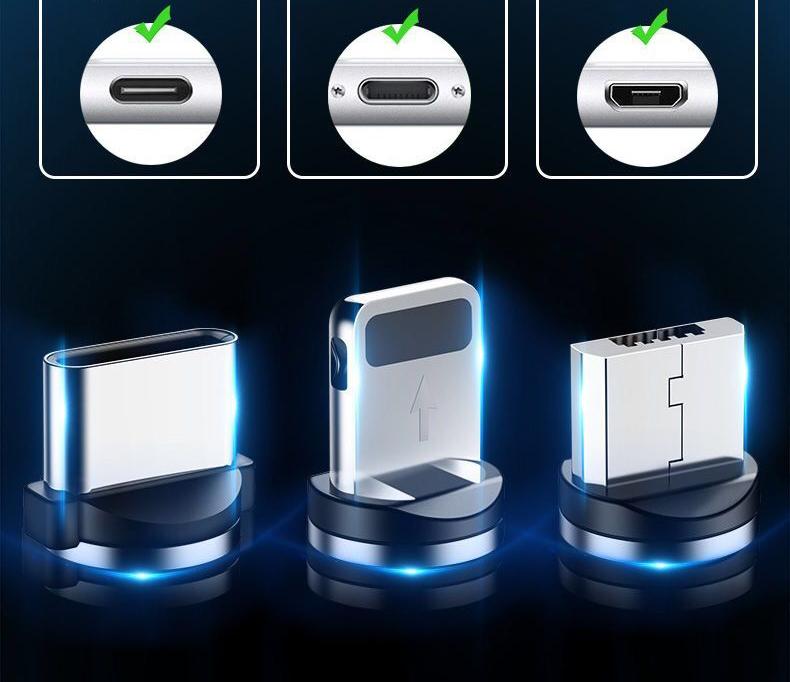 [HCM]Đầu cáp sạc nam châm rời chọn 1 loại Android Type C Iphone