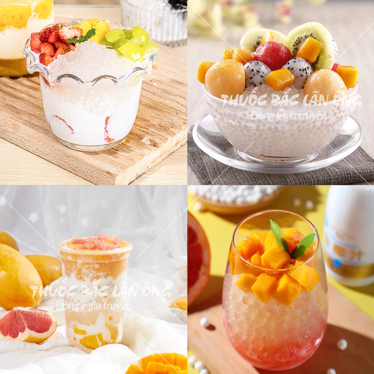 Bột báng Thái Lan nấu chè (Trân châu nhỏ mini) - Lãn Ông