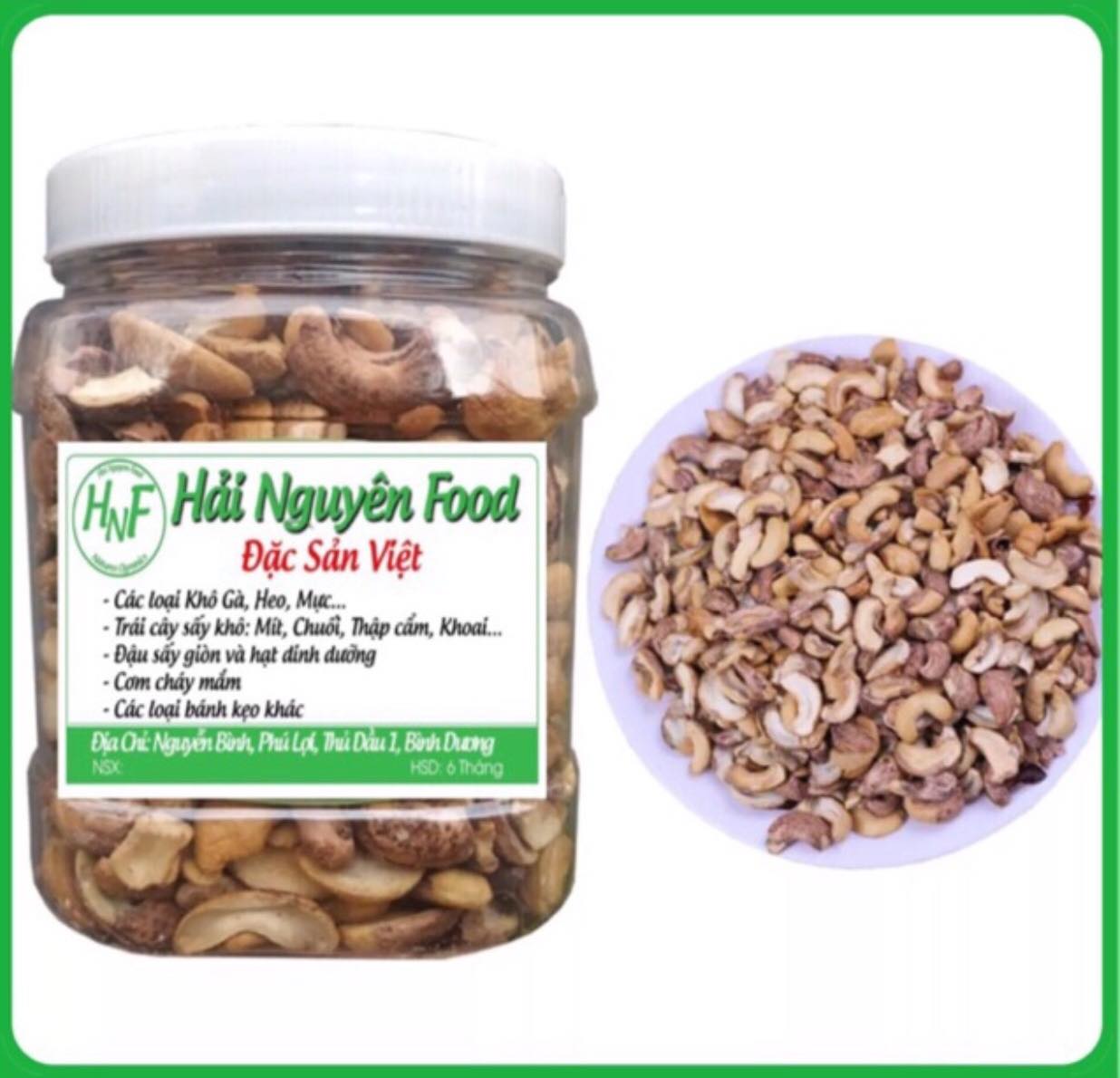 500gr hạt điều vỡ rang muối