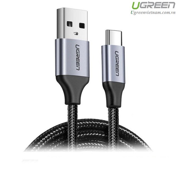 Cáp sạc nhanh USB Type C dài 2m Ugreen 60128 Chính Hãng