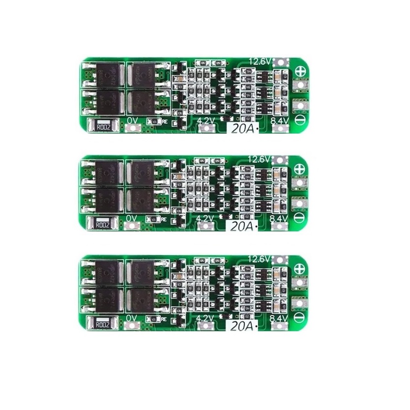 Mạch sạc xả 3 cell pin 18650 12.6v dòng xả 20a cân bằng có bảo vệ