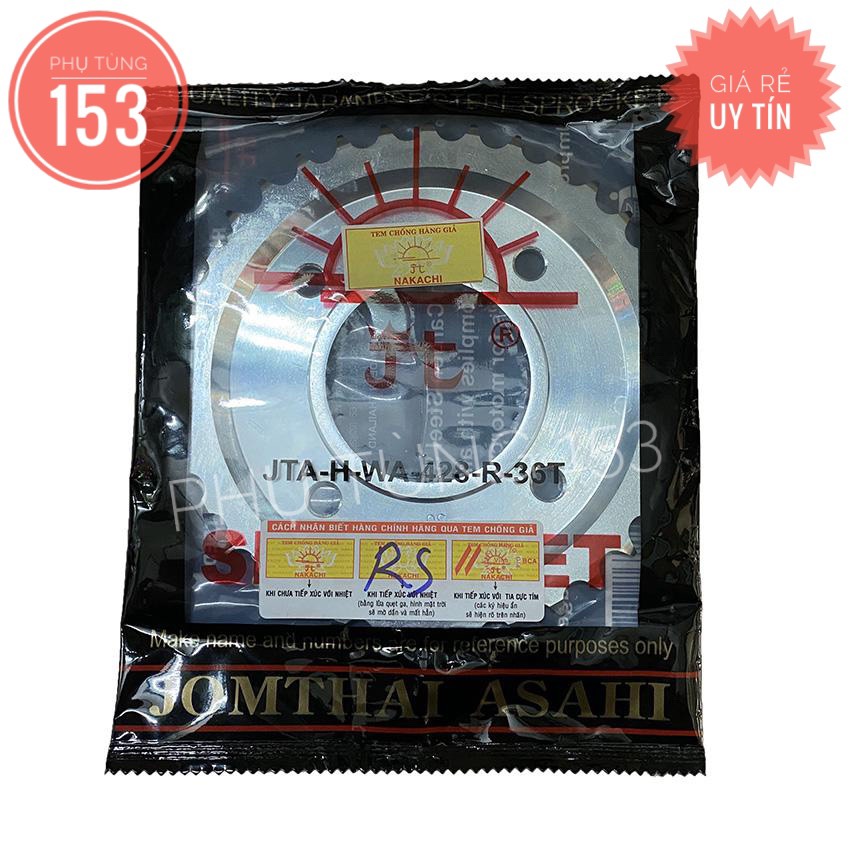Dĩa xe Wave S110, Wave 125, Future Neo Jomthai Asahi (Chính hãng) 36 răng (9mm) - PHỤ TÙNG 153