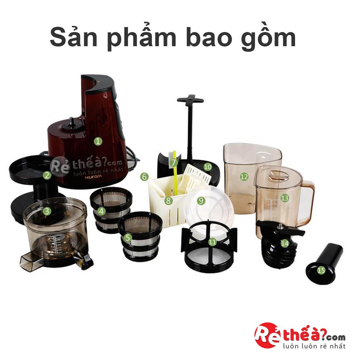[Trả góp 0%]Máy ép chậm Hurom HU-600WN - Ép hoa quả tốc độ chậm