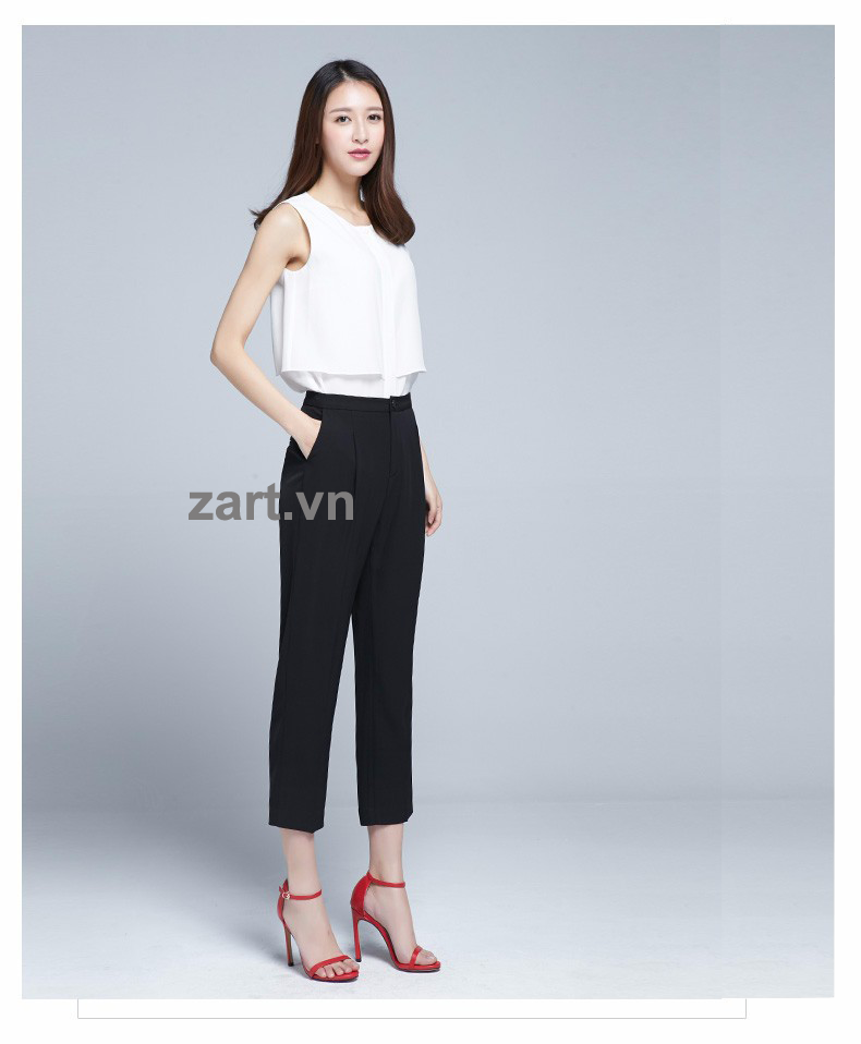 Quần tây kiểu màu Đen-ZART