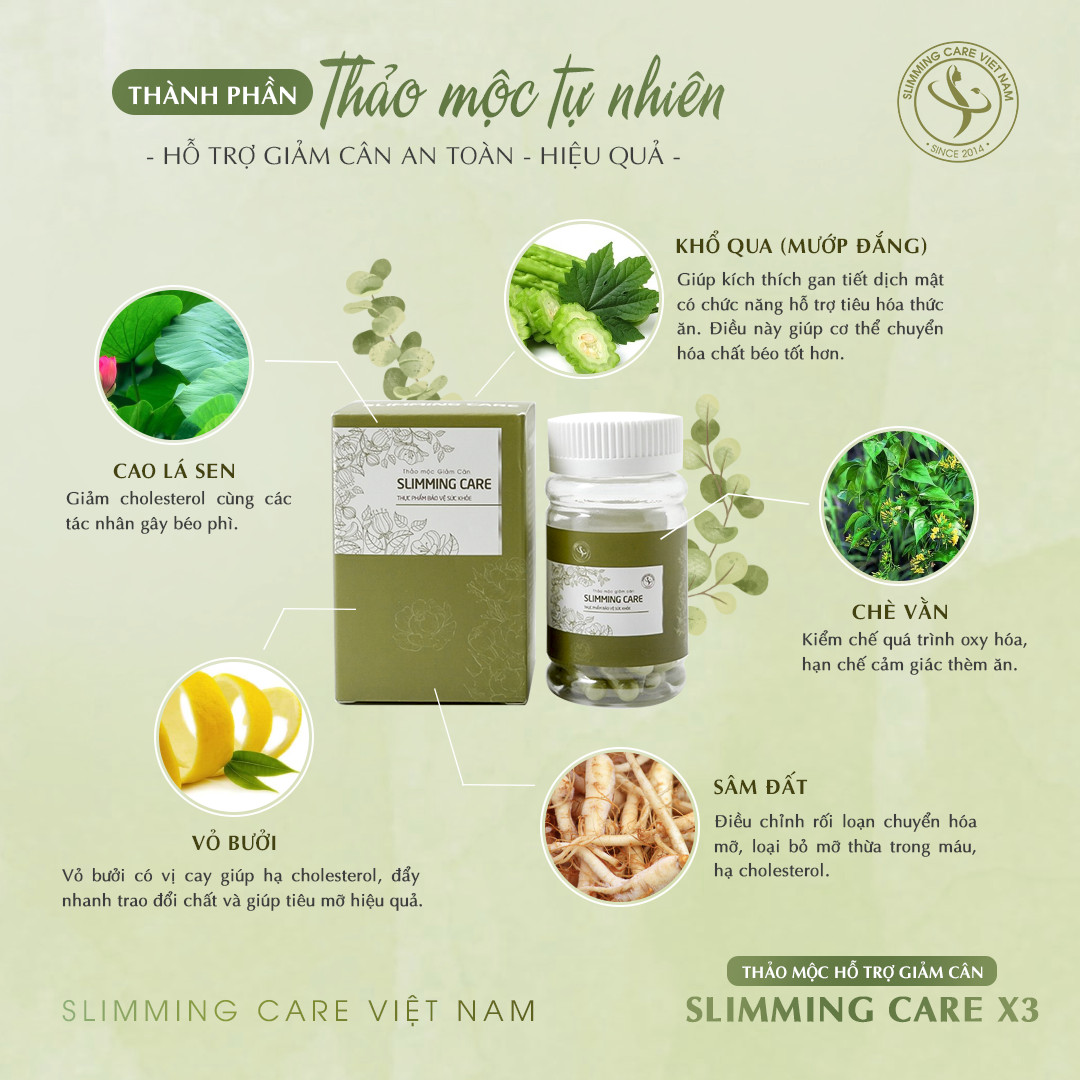 [Chính hãng] Thảo mộc Slimming Care x3