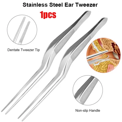 GTEST Silver Oral Cleaner Stainless Steel Ear Wax Removal Multi-function Ear Cleaning Clip Ear Care Tools Ear Tweezer Nail Clip