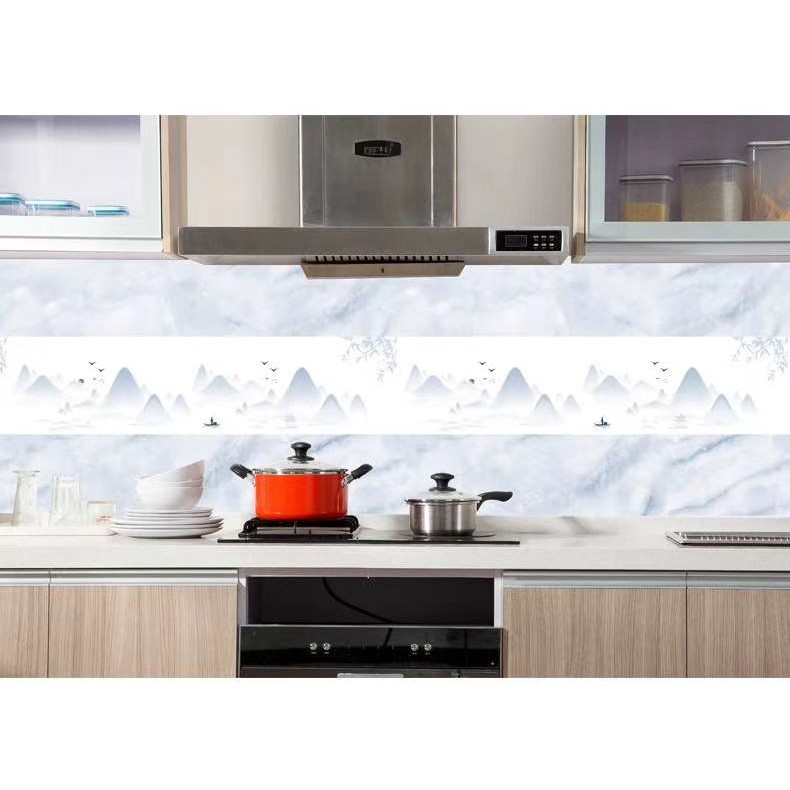 1m Decal dán bếp tráng nhôm cách nhiệt NGỌN NÚI khổ 60cm(mua 1 là 1 mét, mua 9 là 9 mét)