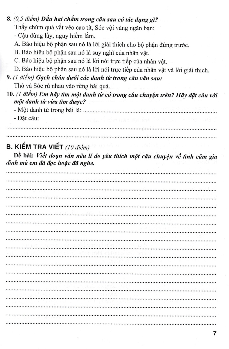 BỘ ĐỀ KIỂM TRA MÔN TIẾNG VIỆT LỚP 4 - TẬP 1 (DÙNG KÈM SGK KẾT NỐI TRI THỨC VỚI CUỘC SỐNG)