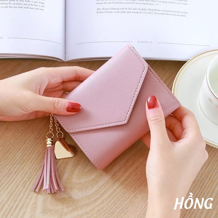 VÍ NỮ NGẮN TUA RUA HÌNH TRÁI TIM