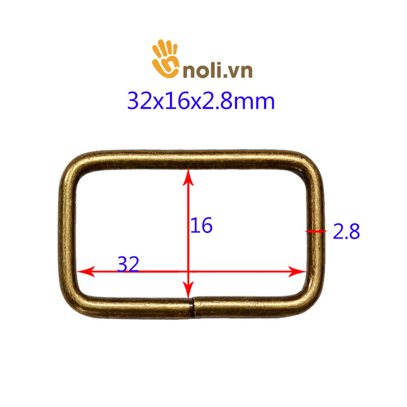 Rectangular eyelets 2.5cm