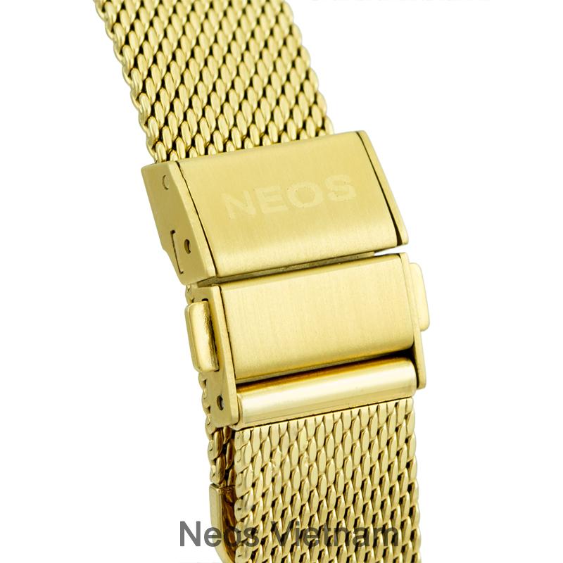 Đồng Hồ Nữ Neos N-40689L Dây Lưới Vàng