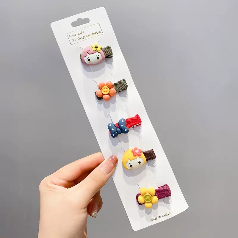 Kẹp Tóc Dễ Thương Phong Cách Hàn Quốc Cho Bé Gái