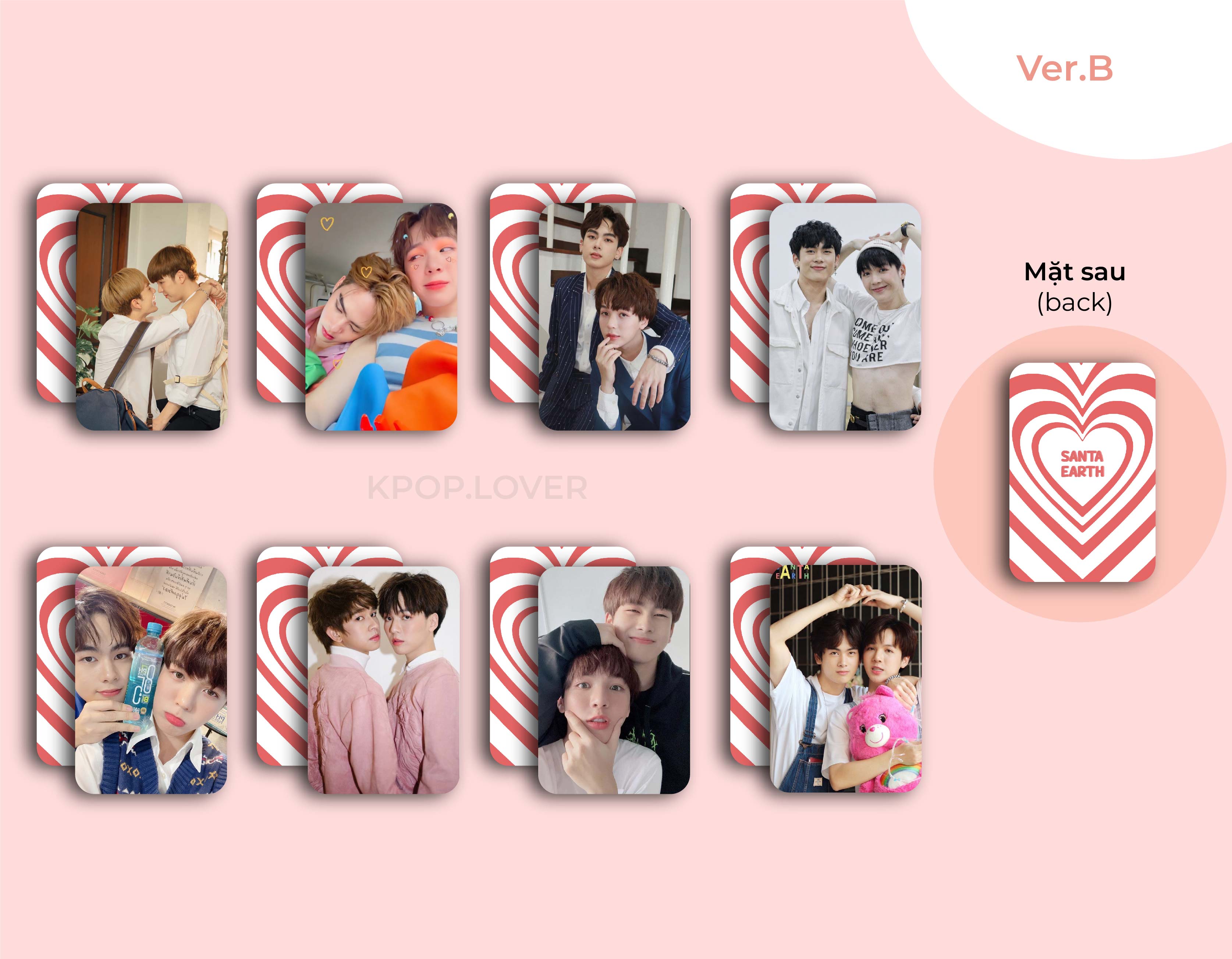 SET 8 CARD BO GÓC SANTA EARTH