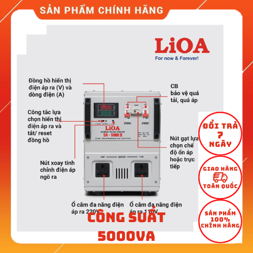 Ổn pressure lioa 1kva Đồng Watch led 2020