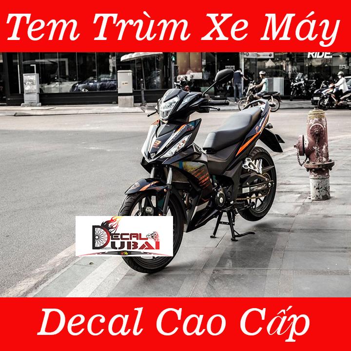 Tem trùm Dán Xe winner Đen Cam Mẫu Mới