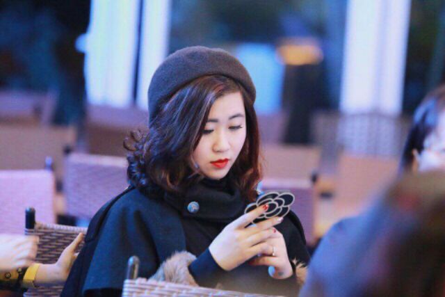 Mũ nồi beret dạ  Ảnh thật