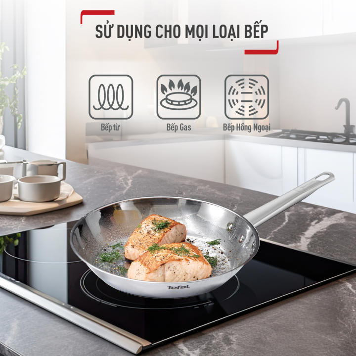 Chảo Inox 18/10 cao cấp Professional Tefal B9210595, 26cm - Hình ảnh 9