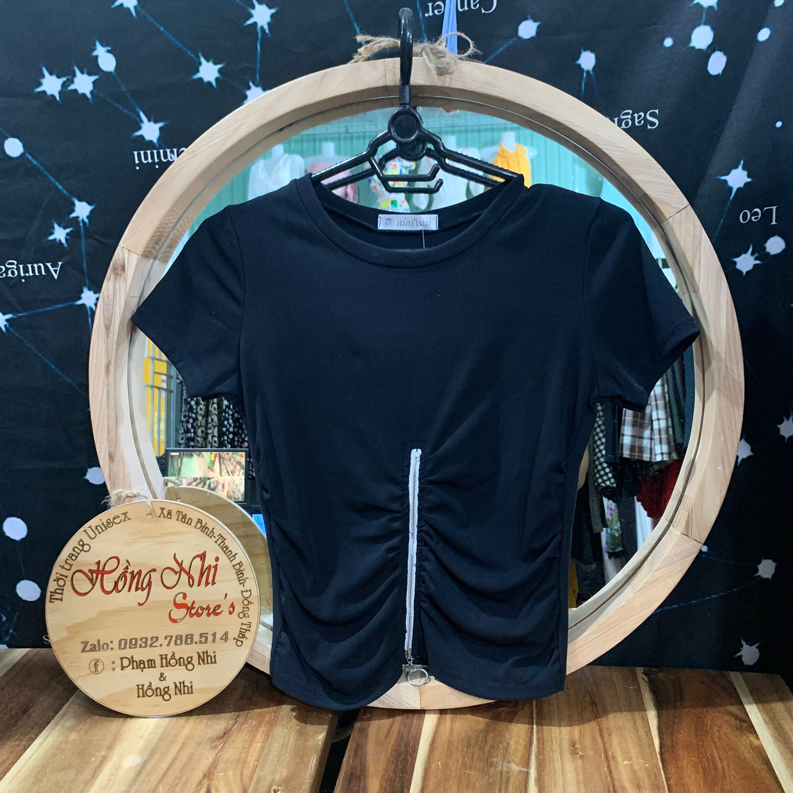 Áo Thun Croptop Body Phối Dây Kéo Dáng Ôm Ulzzang