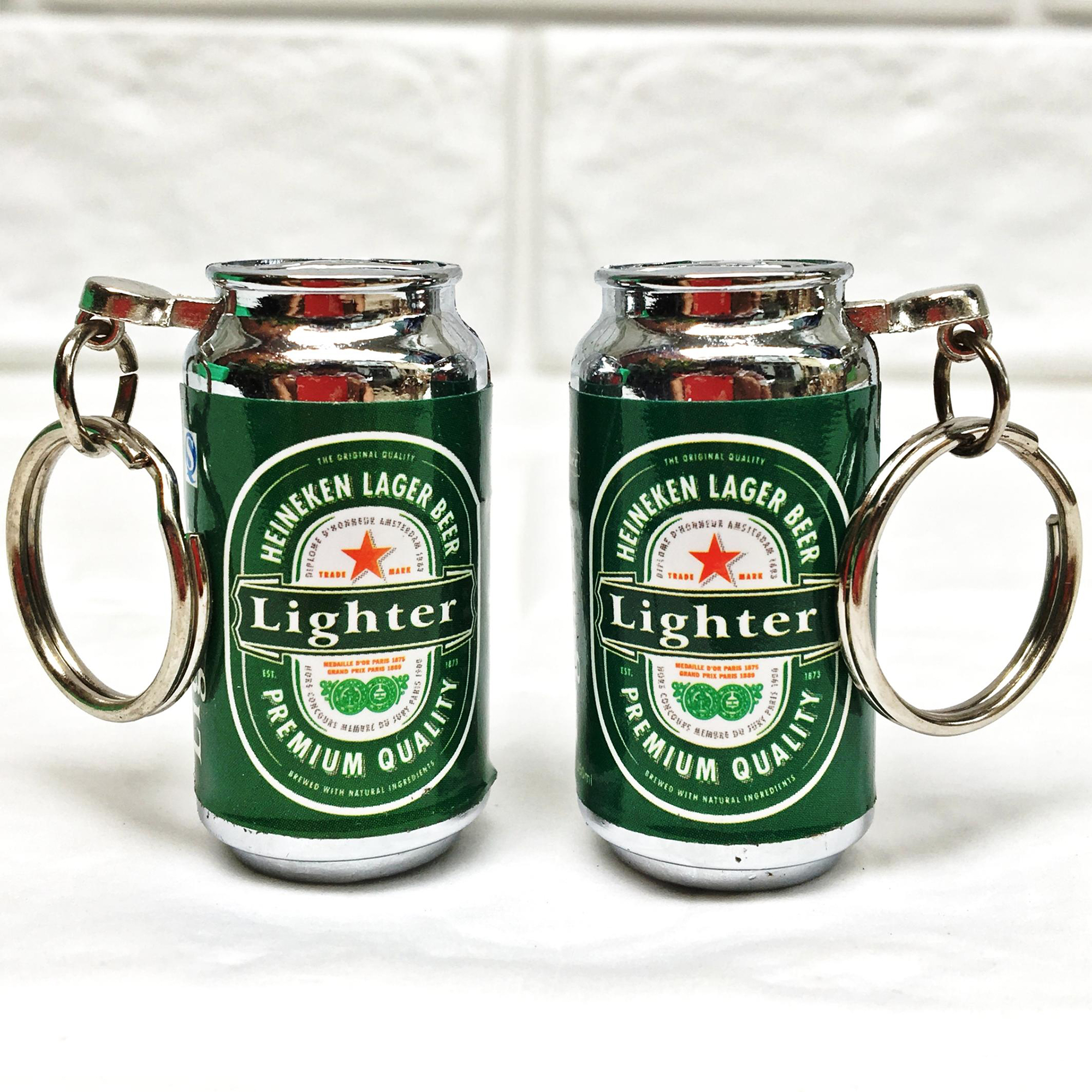 Bật Lửa Móc Khóa Hình Lon Bia Heineken Mini (Xài Gas)