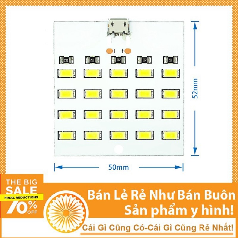 Bảng giá Đèn Led Siêu Sáng 20 LED 5V Micro USB Đèn Ngủ Tiết Kiệm Điện Phong Vũ