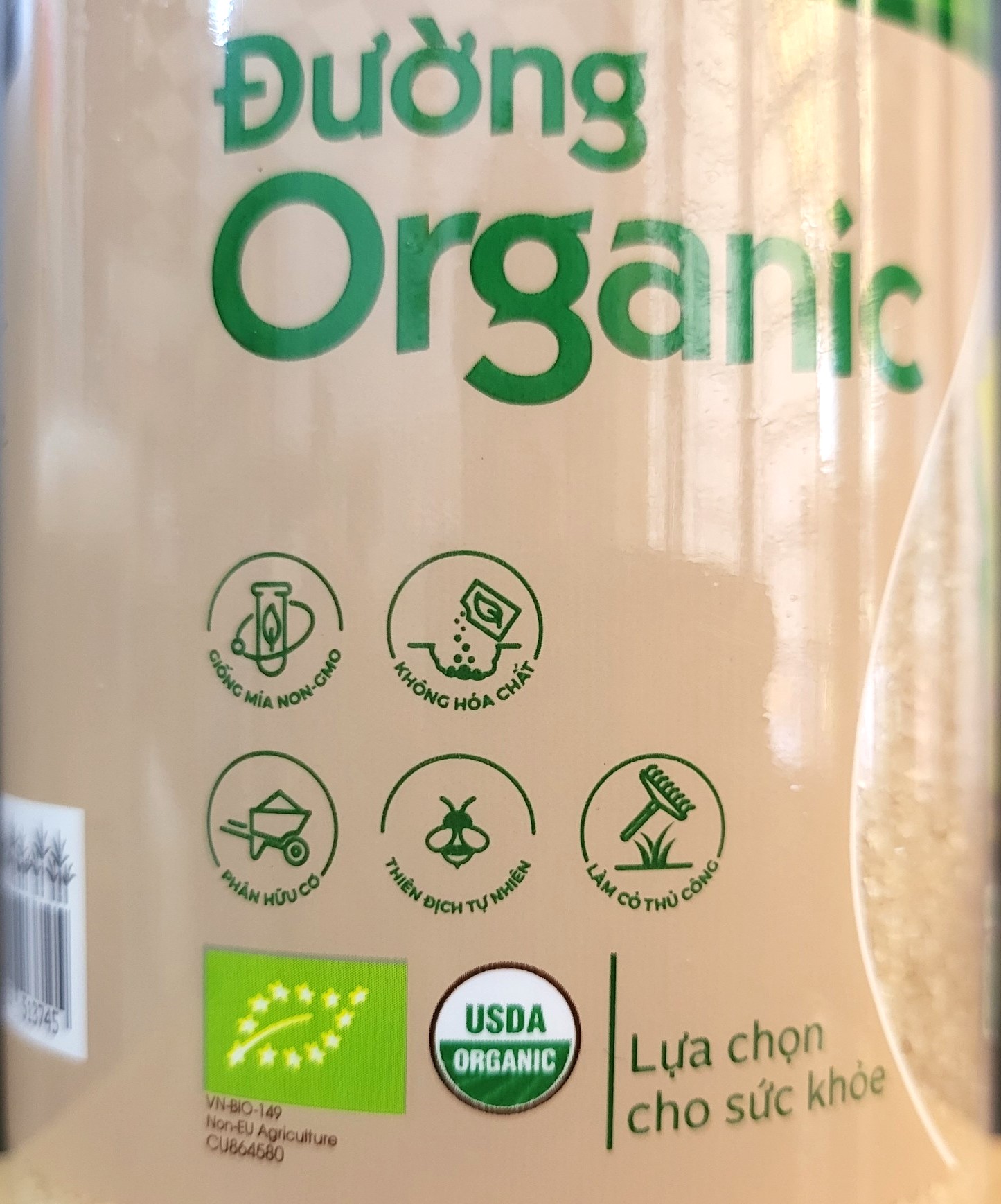 [Hộp 800g] [Organic] ĐƯỜNG MÍA HỮU CƠ [Laos] BIÊN HÒA Cane Sugar (halal)