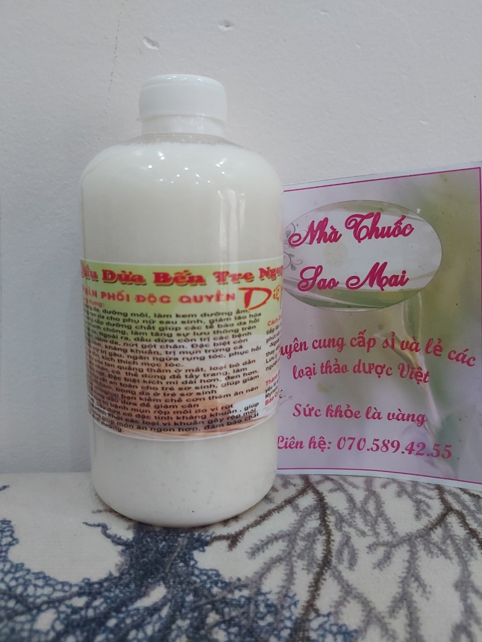 500ml dầu dừa Bến Tre nguyên chất